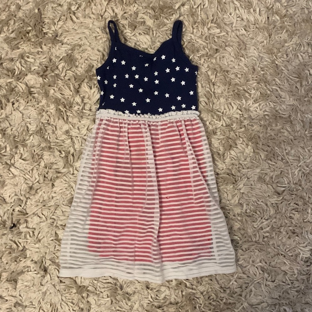 American Flag little girls dress